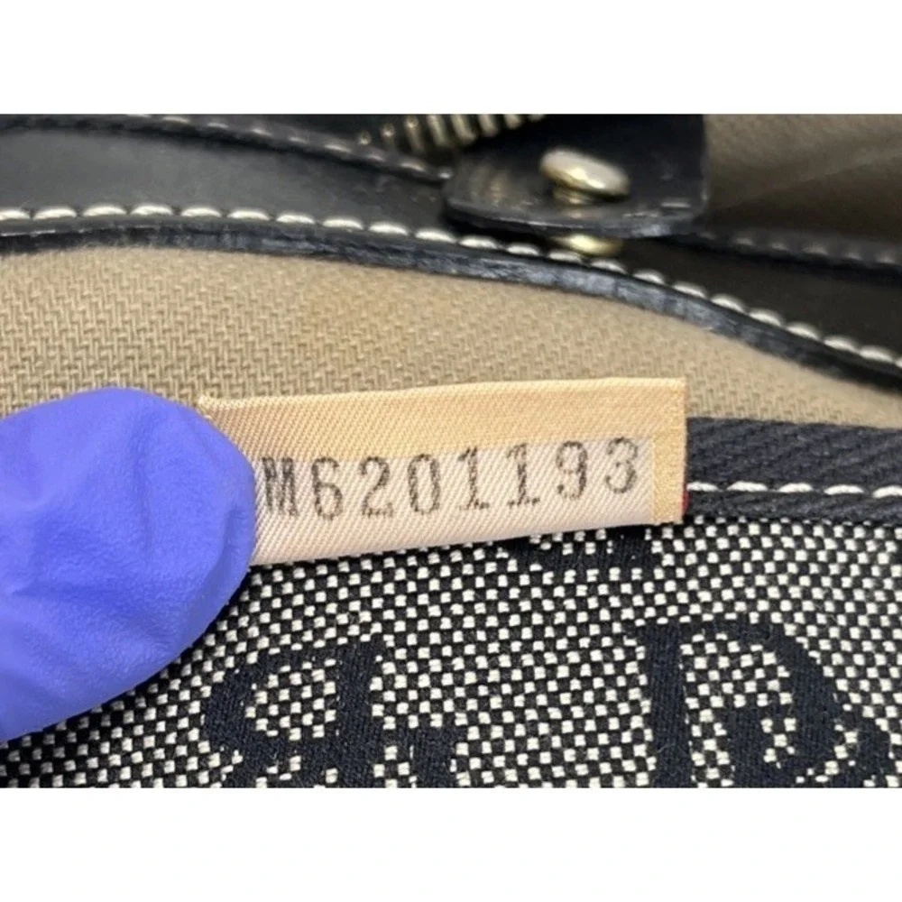 Vintage Dooney & Bourke‎ Signature Monogram Shoulder Handbag Purse Grey/Black